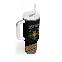Ethiopia Saba Kemis Tumbler With Handle Habesha Style Black Color