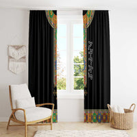 Ethiopia Saba Kemis Window Curtain Habesha Style Black Color
