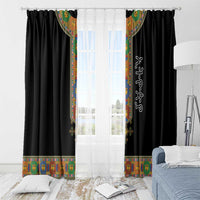 Ethiopia Saba Kemis Window Curtain Habesha Style Black Color