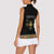 Ethiopia Saba Kemis Women Sleeveless Polo Shirt Habesha Style Black Color