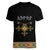 Ethiopia Saba Kemis Women V-Neck T-Shirt Habesha Style Black Color
