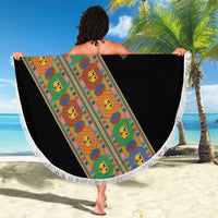 Ethiopia Saba Kemis Beach Blanket Sash Style Black Color