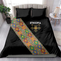 Ethiopia Saba Kemis Bedding Set Sash Style Black Color