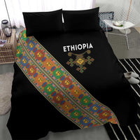 Ethiopia Saba Kemis Bedding Set Sash Style Black Color
