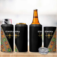Ethiopia Saba Kemis 4 in 1 Can Cooler Tumbler Sash Style Black Color