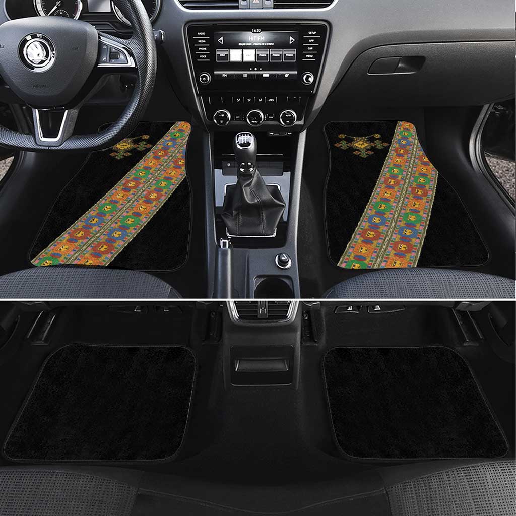 Ethiopia Saba Kemis Car Mats Sash Style Black Color