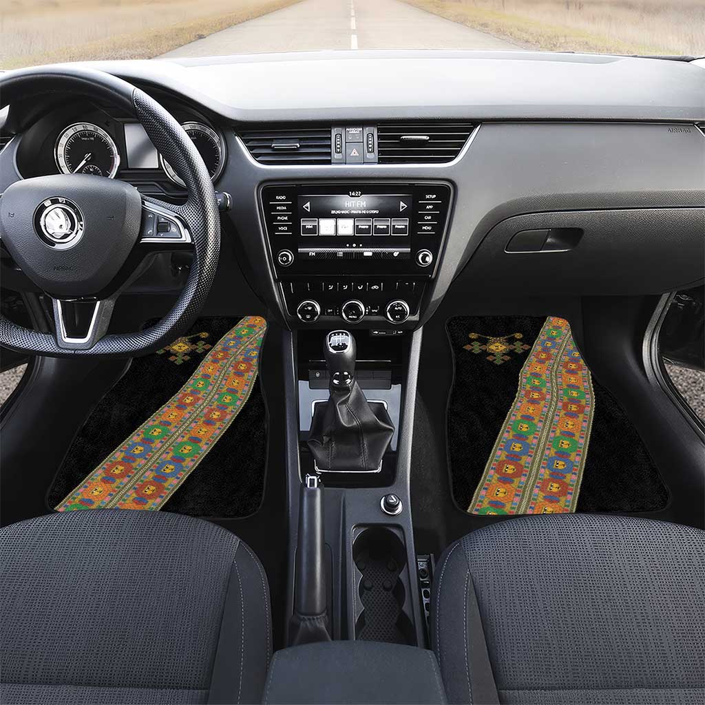Ethiopia Saba Kemis Car Mats Sash Style Black Color