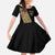 Ethiopia Saba Kemis Family Matching Off The Shoulder Long Sleeve Dress and Hawaiian Shirt Sash Style Black Color