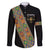 Ethiopia Saba Kemis Family Matching Off Shoulder Maxi Dress and Hawaiian Shirt Sash Style Black Color