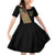 Ethiopia Saba Kemis Family Matching Off Shoulder Short Dress and Hawaiian Shirt Sash Style Black Color
