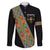Ethiopia Saba Kemis Family Matching Puletasi and Hawaiian Shirt Sash Style Black Color