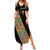 Ethiopia Saba Kemis Family Matching Summer Maxi Dress and Hawaiian Shirt Sash Style Black Color