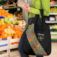 Ethiopia Saba Kemis Grocery Bag Sash Style Black Color