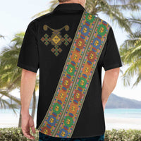 Ethiopia Saba Kemis Hawaiian Shirt Sash Style Black Color