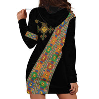 Ethiopia Saba Kemis Hoodie Dress Sash Style Black Color