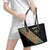 Ethiopia Saba Kemis Leather Tote Bag Sash Style Black Color