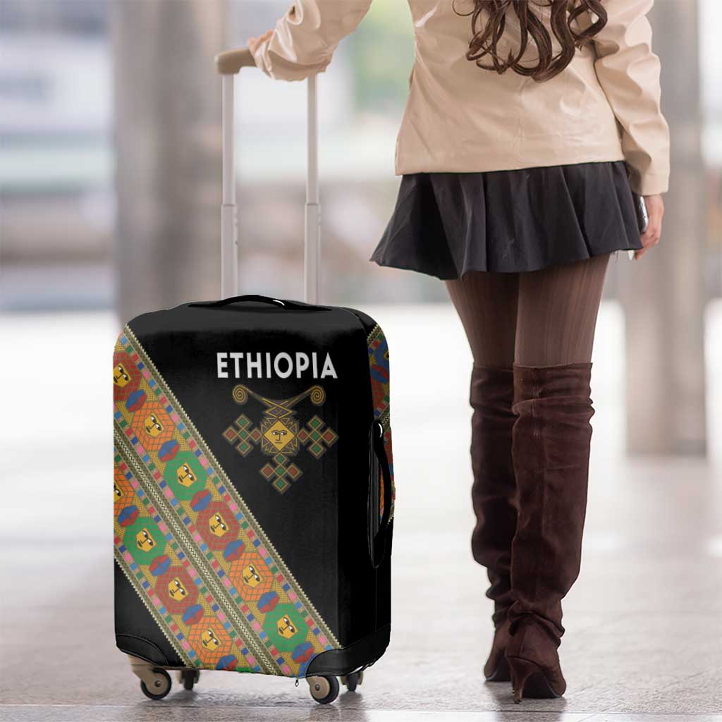 Ethiopia Saba Kemis Luggage Cover Sash Style Black Color