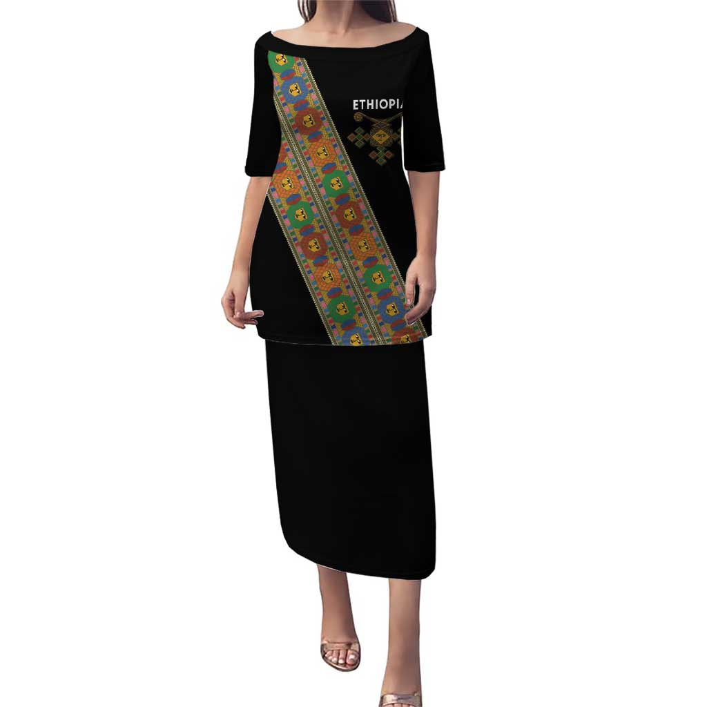 Ethiopia Saba Kemis Puletasi Sash Style Black Color