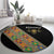 Ethiopia Saba Kemis Round Carpet Sash Style Black Color