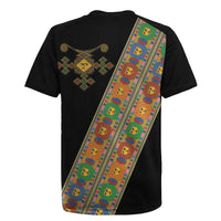 Ethiopia Saba Kemis Rugby Jersey Sash Style Black Color
