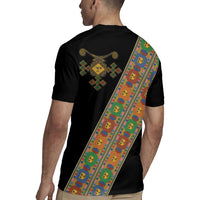 Ethiopia Saba Kemis Rugby Jersey Sash Style Black Color