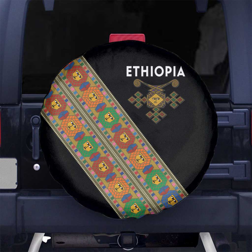 Ethiopia Saba Kemis Spare Tire Cover Sash Style Black Color