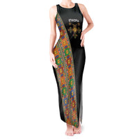 Ethiopia Saba Kemis Tank Maxi Dress Sash Style Black Color