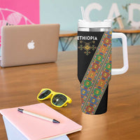 Ethiopia Saba Kemis Tumbler With Handle Sash Style Black Color