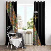 Ethiopia Saba Kemis Window Curtain Sash Style Black Color