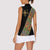 Ethiopia Saba Kemis Women Sleeveless Polo Shirt Sash Style Black Color