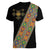 Ethiopia Saba Kemis Women V-Neck T-Shirt Sash Style Black Color