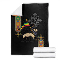 Ethiopia Saba Kemis Blanket Ethiopian Cross Lion Of Judah Black Color