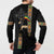 Ethiopia Saba Kemis Button Sweatshirt Ethiopian Cross Lion Of Judah Black Color