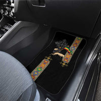 Ethiopia Saba Kemis Car Mats Ethiopian Cross Lion Of Judah Black Color