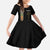 Ethiopia Saba Kemis Family Matching Off Shoulder Maxi Dress and Hawaiian Shirt Ethiopian Cross Lion Of Judah Black Color