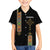 Ethiopia Saba Kemis Family Matching Off Shoulder Maxi Dress and Hawaiian Shirt Ethiopian Cross Lion Of Judah Black Color