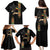Ethiopia Saba Kemis Family Matching Puletasi and Hawaiian Shirt Ethiopian Cross Lion Of Judah Black Color