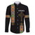 Ethiopia Saba Kemis Family Matching Puletasi and Hawaiian Shirt Ethiopian Cross Lion Of Judah Black Color