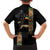 Ethiopia Saba Kemis Family Matching Short Sleeve Bodycon Dress and Hawaiian Shirt Ethiopian Cross Lion Of Judah Black Color