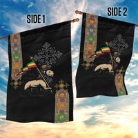 Ethiopia Saba Kemis Garden Flag Ethiopian Cross Lion Of Judah Black Color