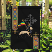 Ethiopia Saba Kemis Garden Flag Ethiopian Cross Lion Of Judah Black Color