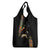 Ethiopia Saba Kemis Grocery Bag Ethiopian Cross Lion Of Judah Black Color