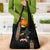 Ethiopia Saba Kemis Grocery Bag Ethiopian Cross Lion Of Judah Black Color