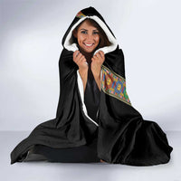 Ethiopia Saba Kemis Hooded Blanket Ethiopian Cross Lion Of Judah Black Color