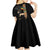 Ethiopia Saba Kemis Kid Short Sleeve Dress Ethiopian Cross Lion Of Judah Black Color