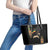 Ethiopia Saba Kemis Leather Tote Bag Ethiopian Cross Lion Of Judah Black Color
