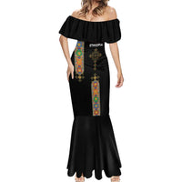 Ethiopia Saba Kemis Mermaid Dress Ethiopian Cross Lion Of Judah Black Color
