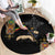 Ethiopia Saba Kemis Round Carpet Ethiopian Cross Lion Of Judah Black Color