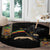 Ethiopia Saba Kemis Round Carpet Ethiopian Cross Lion Of Judah Black Color