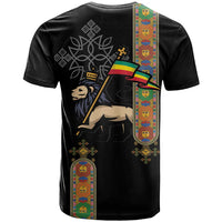 Ethiopia Saba Kemis T Shirt Ethiopian Cross Lion Of Judah Black Color